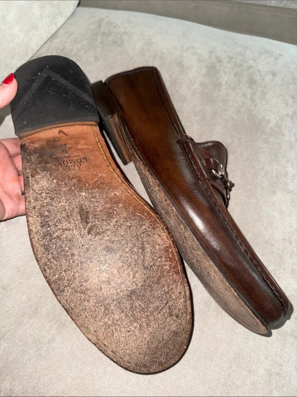 Allen Edmonds Brown Leather Bit Loafers